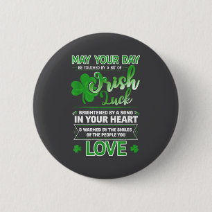 Ierse Zegen Geluks Citaten Spreuken St. Patrick's Ronde Button 5,7 Cm