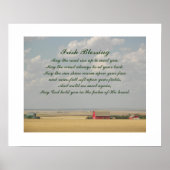 Ierse Zegen Gouden Tarwevelden Inspirerend Poster (Voorkant)