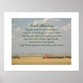 Ierse Zegen Gouden Tarwevelden Inspirerend Poster