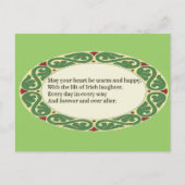 Ierse zegen - Hart wees warm & gelukkig Briefkaart (Voorkant)