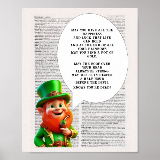Ierse Zegen Het dak boven je hoofd Poster (Voorkant)