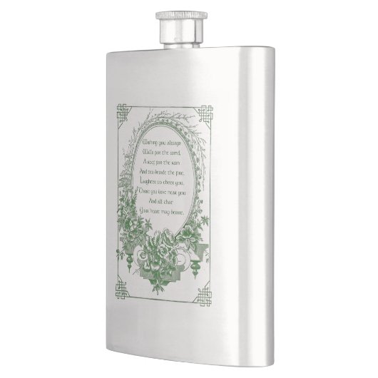 Ierse zegen in gegraveerd bloemig Lijst Flacon (Links)