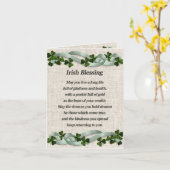 Ierse zegen kaart St. Patricks Day (Gele Bloem)