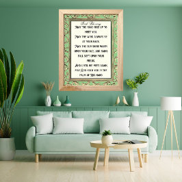 Ierse zegen kan de weg opstaan om u te ontmoeten poster