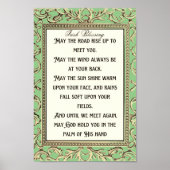 Ierse zegen kan de weg opstaan om u te ontmoeten poster (Voorkant)