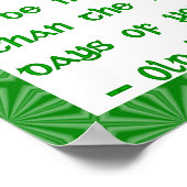 Ierse zegen mag de droevigste dagen van de toekoms poster (Hoek)