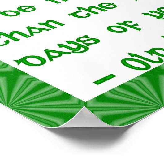 Ierse zegen mag de droevigste dagen van de toekoms poster (Hoek)