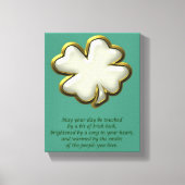 Ierse zegen met shamrock St. Patrick's Day Canvas Afdruk (Voorkant)