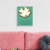 Ierse zegen met shamrock St. Patrick's Day Canvas Afdruk (Insitu (Woonkamer))