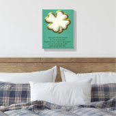 Ierse zegen met shamrock St. Patrick's Day Canvas Afdruk (Insitu (Slaapkamer))