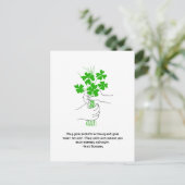 Ierse zegen met vier blad klaver boeket feestdagenkaart (Staand voorkant)