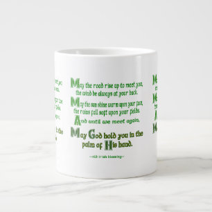 Ierse Zegen Moge de Weg Omhoog Rijzen om U te Ontm Grote Koffiekop