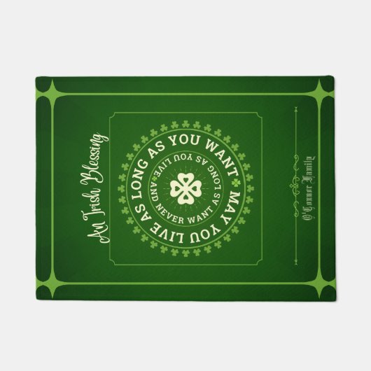 Ierse zegen | Moge je zo lang leven als je wilt Deurmat (Voorkant)