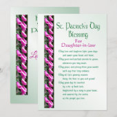 Ierse zegen op St. Patrick's Day voor schoondochte Feestdagenkaart (Voorkant / Achterkant)