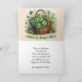 Ierse zegen St. Patrick's klaver vakantiekaart Feestdagen Kaart (Binnen)