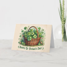 Ierse zegen St. Patrick's klaver vakantiekaart