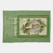 Ierse zegen van St. Patrick Religieuze Shamrocks Theedoek (Horizontaal)