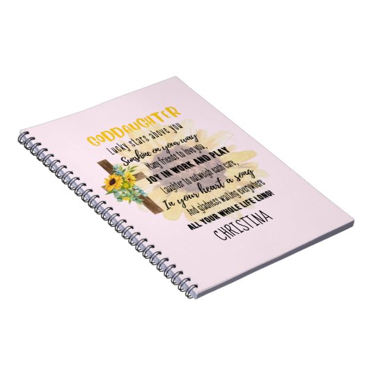 Ierse Zegen Voor GODDOCHTER - Gepersonaliseerd Cad Notitieboek (Rechterzijde)