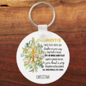 Ierse Zegen Voor GODDOCHTER - Gepersonaliseerd Ges Sleutelhanger (Voorkant)