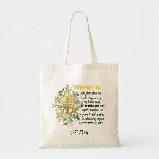 Ierse Zegen Voor GODDOCHTER - Gepersonaliseerd Ges Tote Bag (Voorkant)