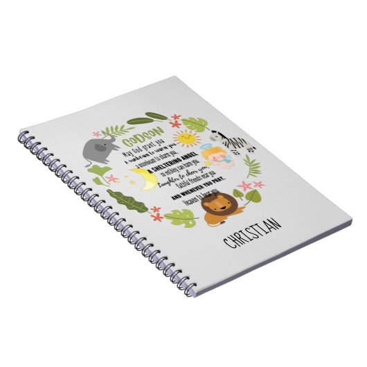 Ierse zegen voor GODSON jungle safari dieren Notitieboek (Rechterzijde)