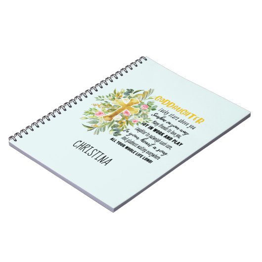 Ierse Zegen voor Peetdochter Tiener of Kind Genoem Notitieboek (Linkerzijde)