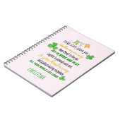 Ierse Zegen voor Peetdochter Tiener of Kind Genoem Notitieboek (Linkerzijde)