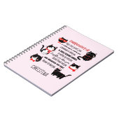 Ierse zegen voor tiener peetdochter Schattige katt Notitieboek (Linkerzijde)