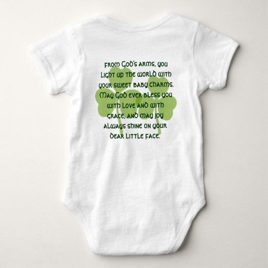 Ierse Zegen vreugde altijd schitteren op je lief Romper (Achterkant)