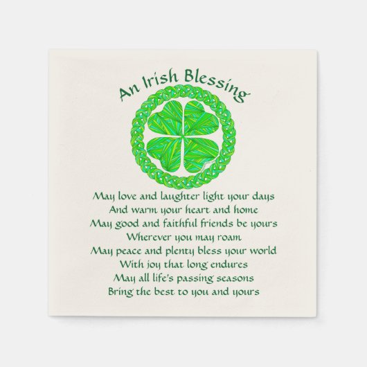 Ierse zegening Keltische Shamrock Party Small Servetten (Voorkant)