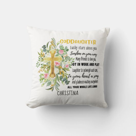 Ierse zegening voor GODDAUGHTER - persoonlijke cad Kussen (Voorkant)