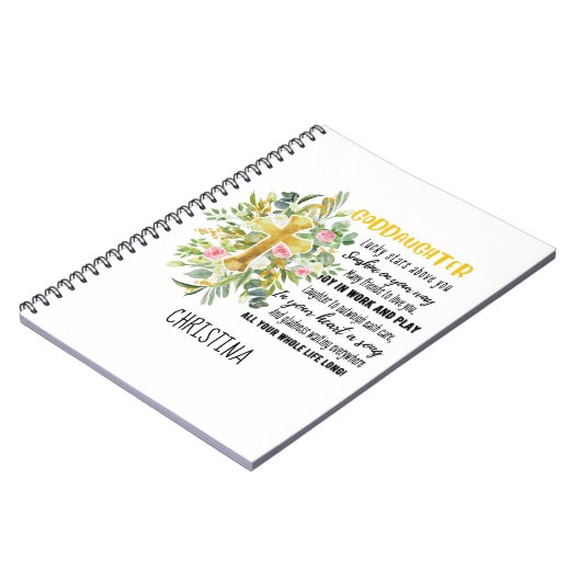 Ierse zegening voor GODDAUGHTER - persoonlijke cad Notitieboek (Linkerzijde)