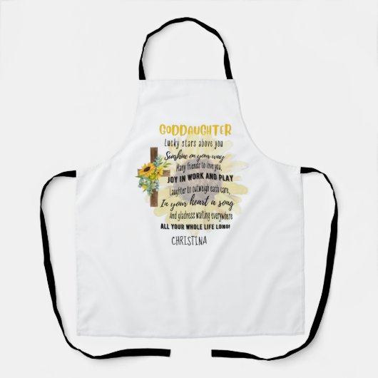 Ierse zegening voor GODDAUGHTER - persoonlijke cad Schort (Voorkant)
