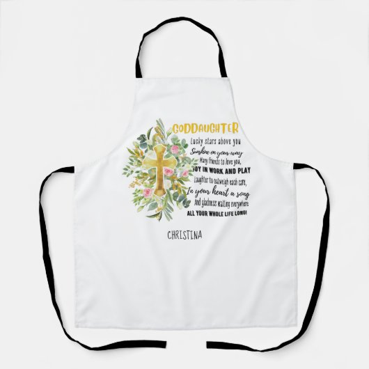 Ierse zegening voor GODDAUGHTER - persoonlijke cad Schort (Voorkant)