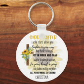 Ierse zegening voor GODDAUGHTER - persoonlijke cad Sleutelhanger (Voorkant)