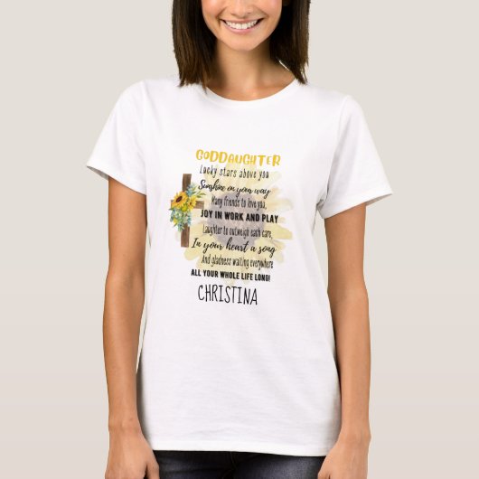 Ierse zegening voor GODDAUGHTER - persoonlijke cad T-shirt (Voorkant)