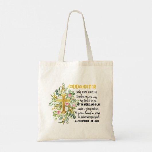 Ierse zegening voor GODDAUGHTER - persoonlijke cad Tote Bag (Achterkant)