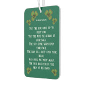 Ierse zegeningen en Shamrocks groene typografie Luchtverfrisser (Links)