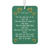 Ierse zegeningen en Shamrocks groene typografie Luchtverfrisser (Achterkant)