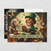Ierse zegeningen op St. Paddy's Briefkaart (Voorkant / Achterkant)