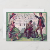 Ierse zigeuner draagt de groene jig kaart (Voorkant)