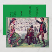 Ierse zigeuner draagt de groene jig kaart (Voorkant / Achterkant)