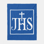 Iesus Hominum Salvator Fleece Deken (Voorkant)