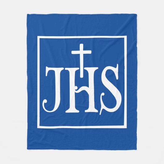 Iesus Hominum Salvator Fleece Deken (Voorkant)