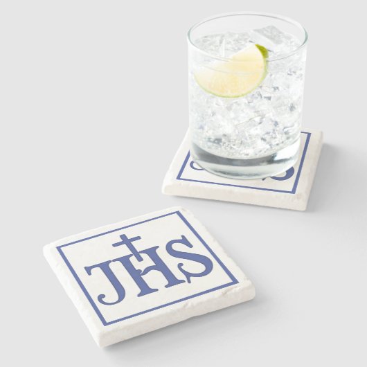 Iesus Hominum Salvator Stenen Onderzetter (Zijkant)