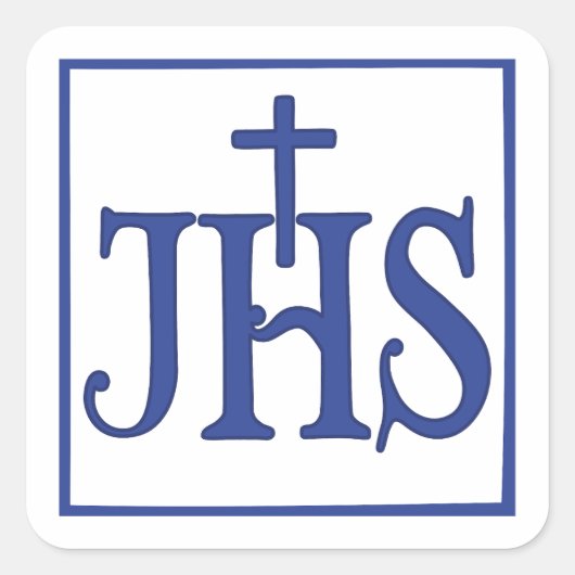 Iesus Hominum Salvator Vierkante Sticker (Voorkant)