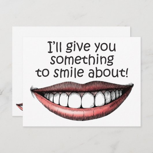 iets-aan-glimlach-over briefkaart (Voorkant / Achterkant)