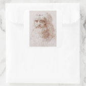 Iets aan mijn hoofd, Leonardo da Vinci's portret Vierkante Sticker (Tas)