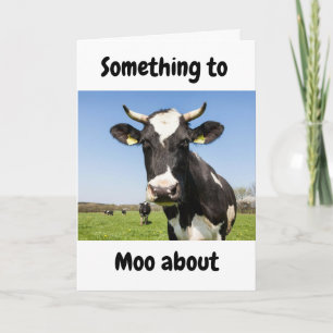IETS AAN *MOO OVER* ZON OP BIRTHDAY KAART