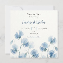 Iets Blau Aquarel Trouw Save the Date
